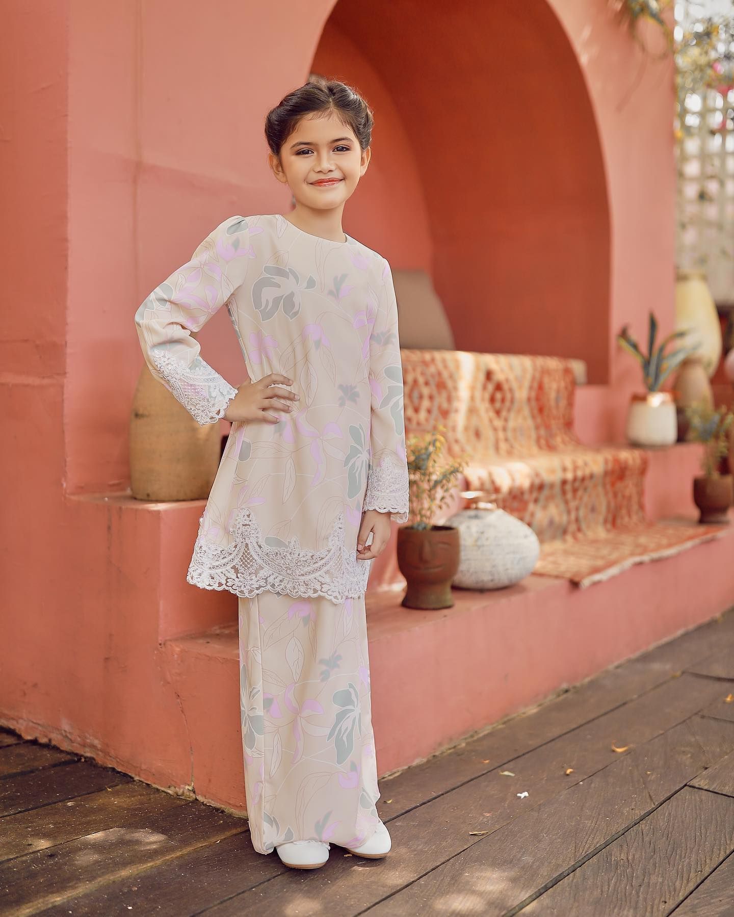 RAYSA LACE KURUNG (KIDS) - NUDE_1