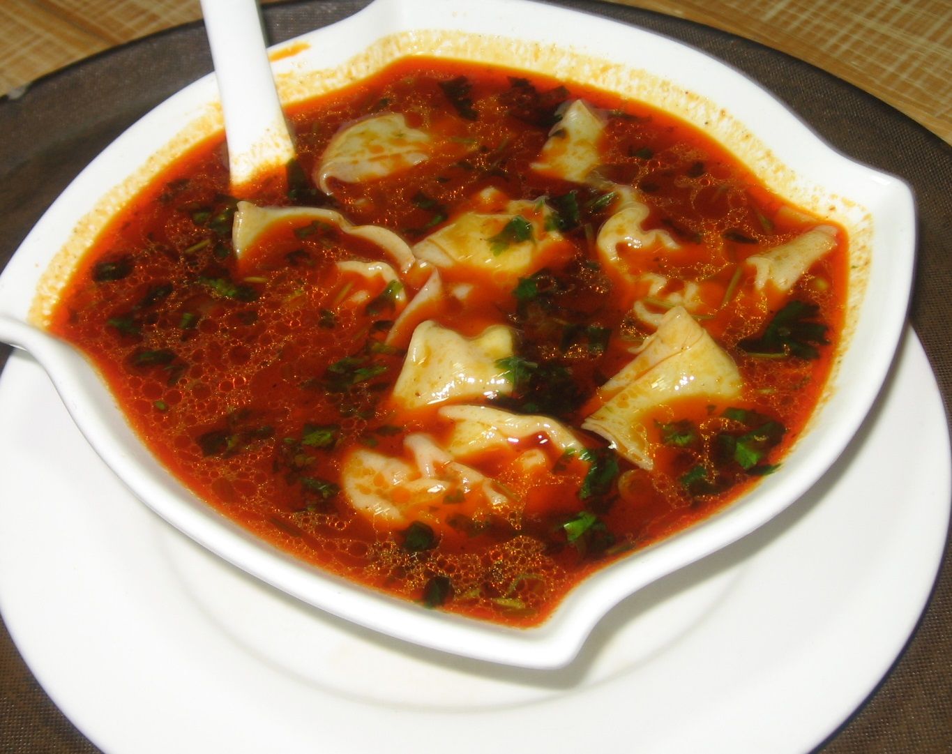 Shanghai Wonton Chicken ( Original Or Sichuan Spicy  )Soup    鸡肉  馄饨   (8 pcs)_1