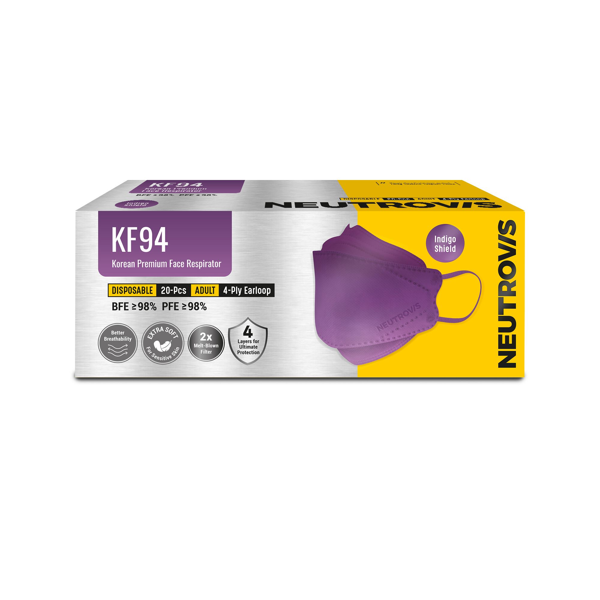 [PREORDER] Neutrovis 4-Ply KF94 Masks 20pc/Box_3