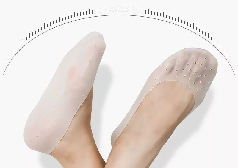 Chaussettes de pied anti-sèches, Silicone protéger les semelles talons_5