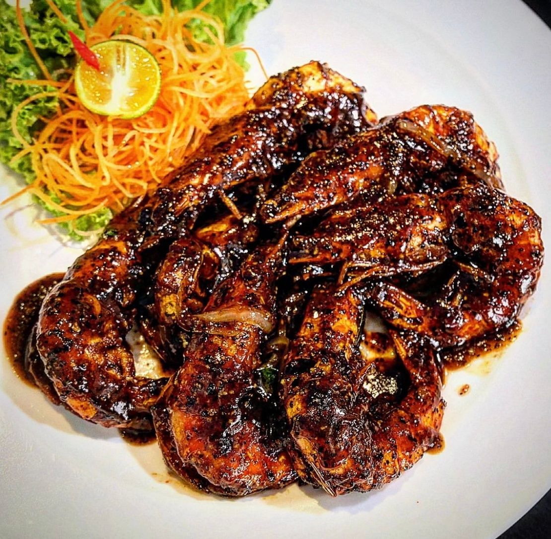 Black Pepper Prawns 黑椒蝦_0