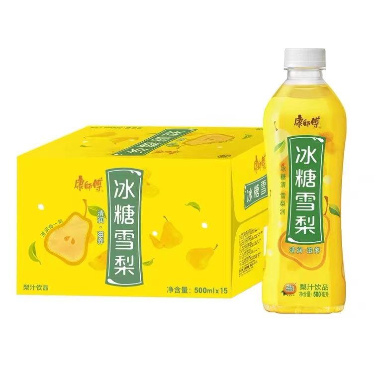 康师傅冰糖雪梨 -$14.90/1箱/15瓶/500ml_0