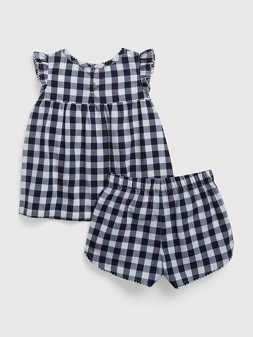 Recycled Gingham shorts 2 piece set_1