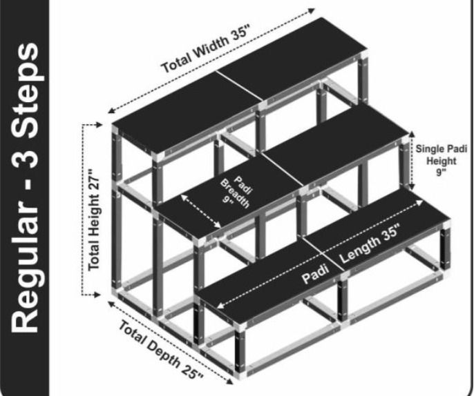 RP03- Regular Golu Padi/Steps (can be dismantled) - 3 steps_1