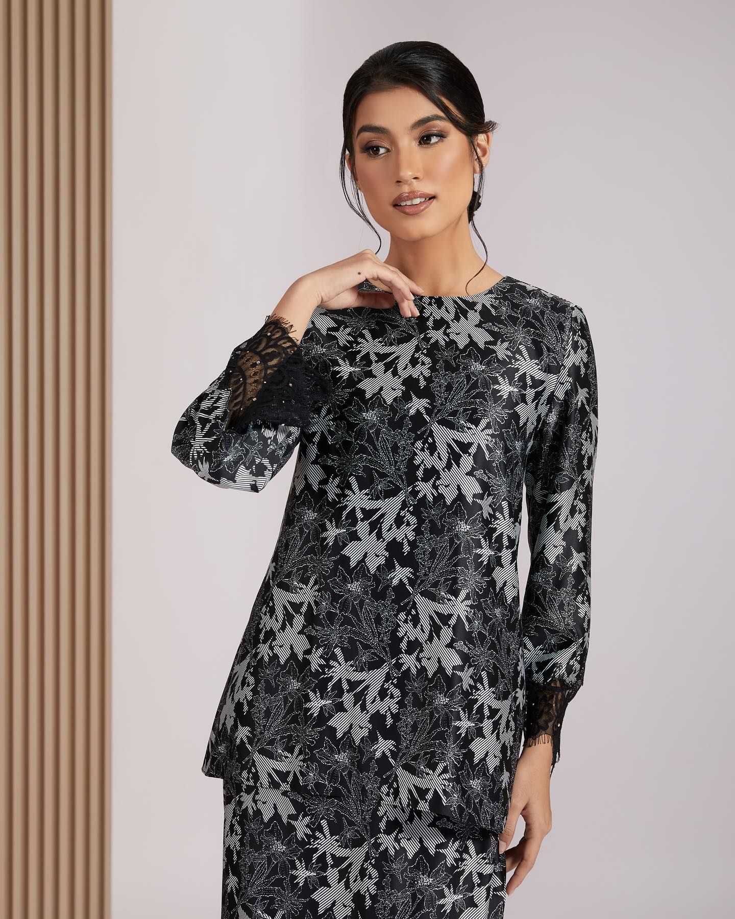 SERENA BAJU KURUNG - BLACK_1