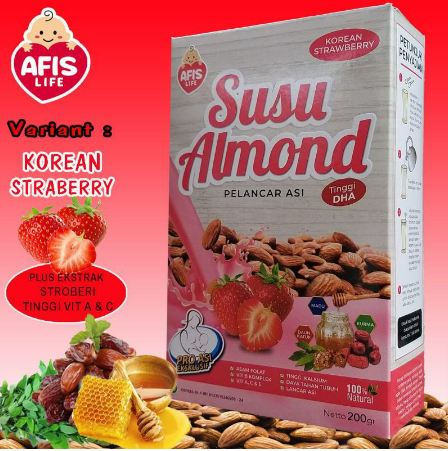 AFIS - Susu Almond Pelancar Asi Varian Rasa 200gr_1
