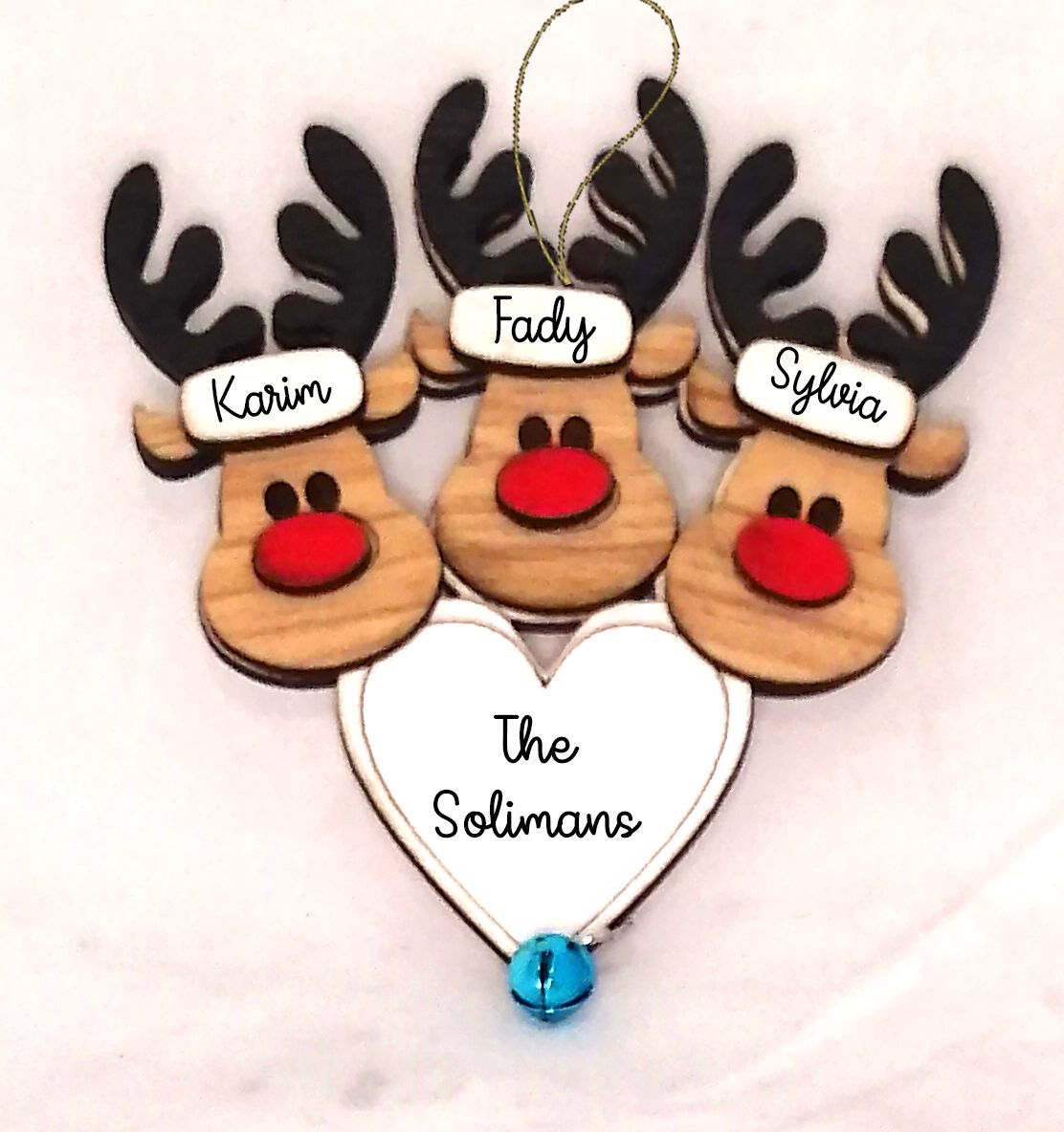 Personalized ornament - Reindeers_1