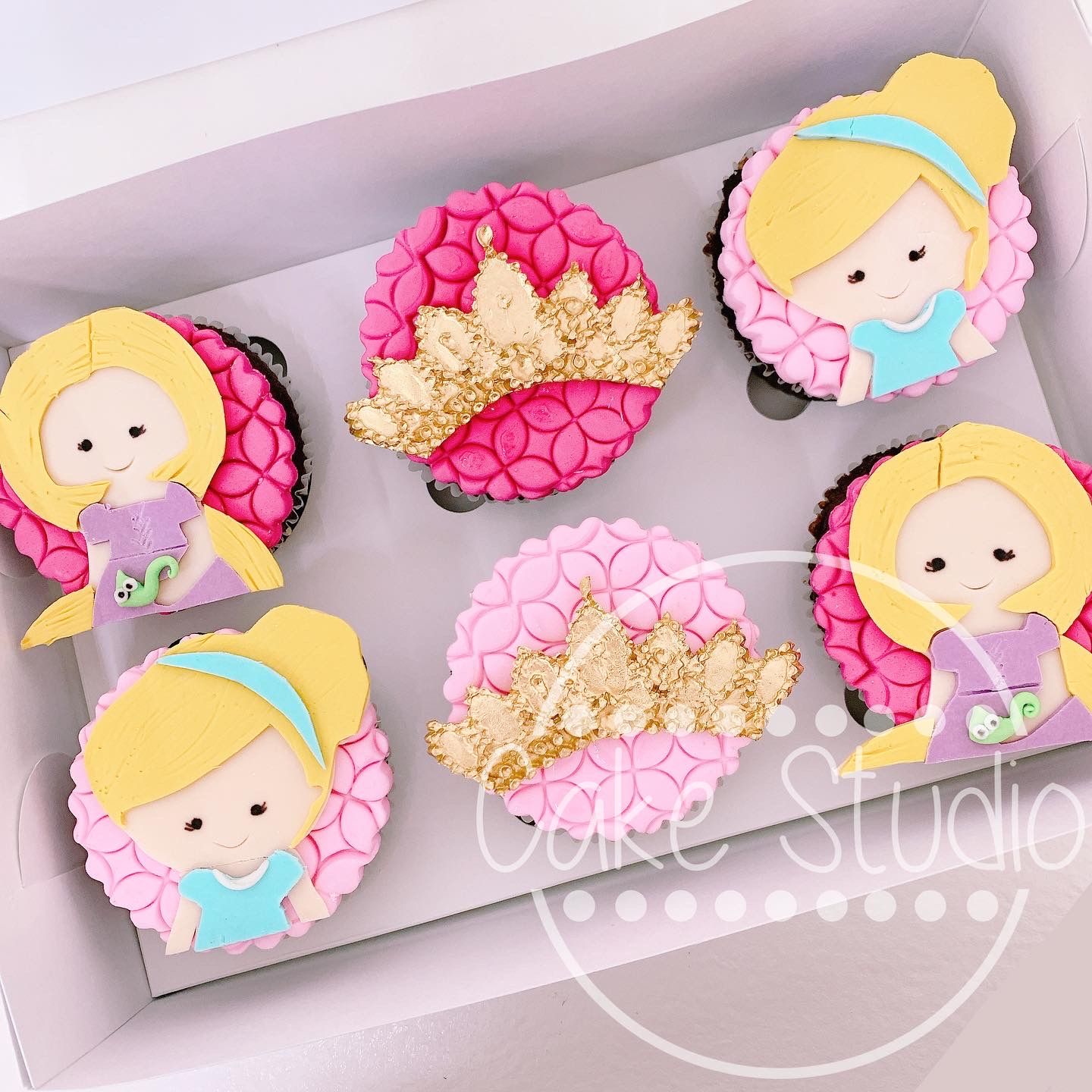 Caja 6 Cupcakes Personalizados - Fondant 2D_1