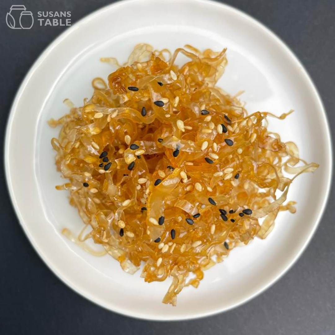 B15. Ojingeosilchae Bokkeum (Korean Dried Golden Silk Squid) (오징어 실채 볶음)_0