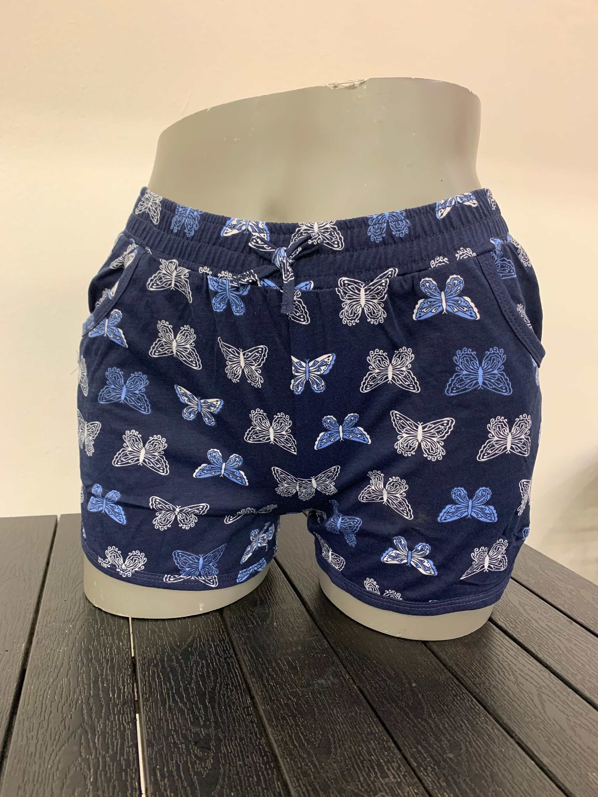 Ladies Printed Knit Shorts Butterfly _0