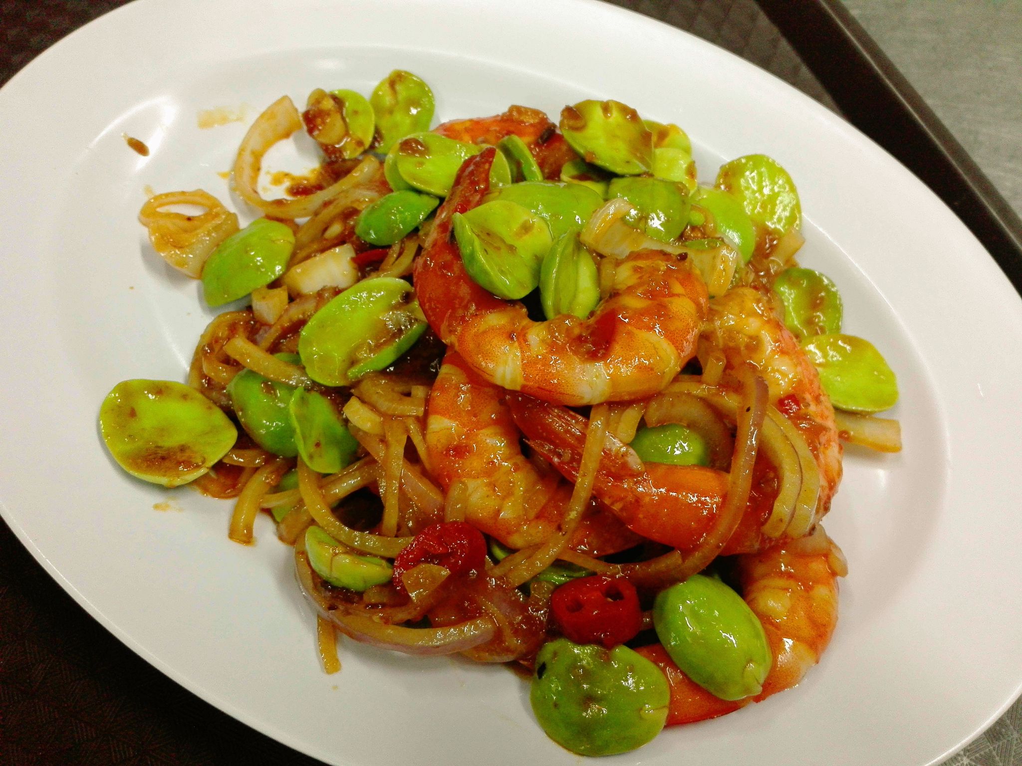 Sambal Petai with Prawns 叁巴臭豆虾_0