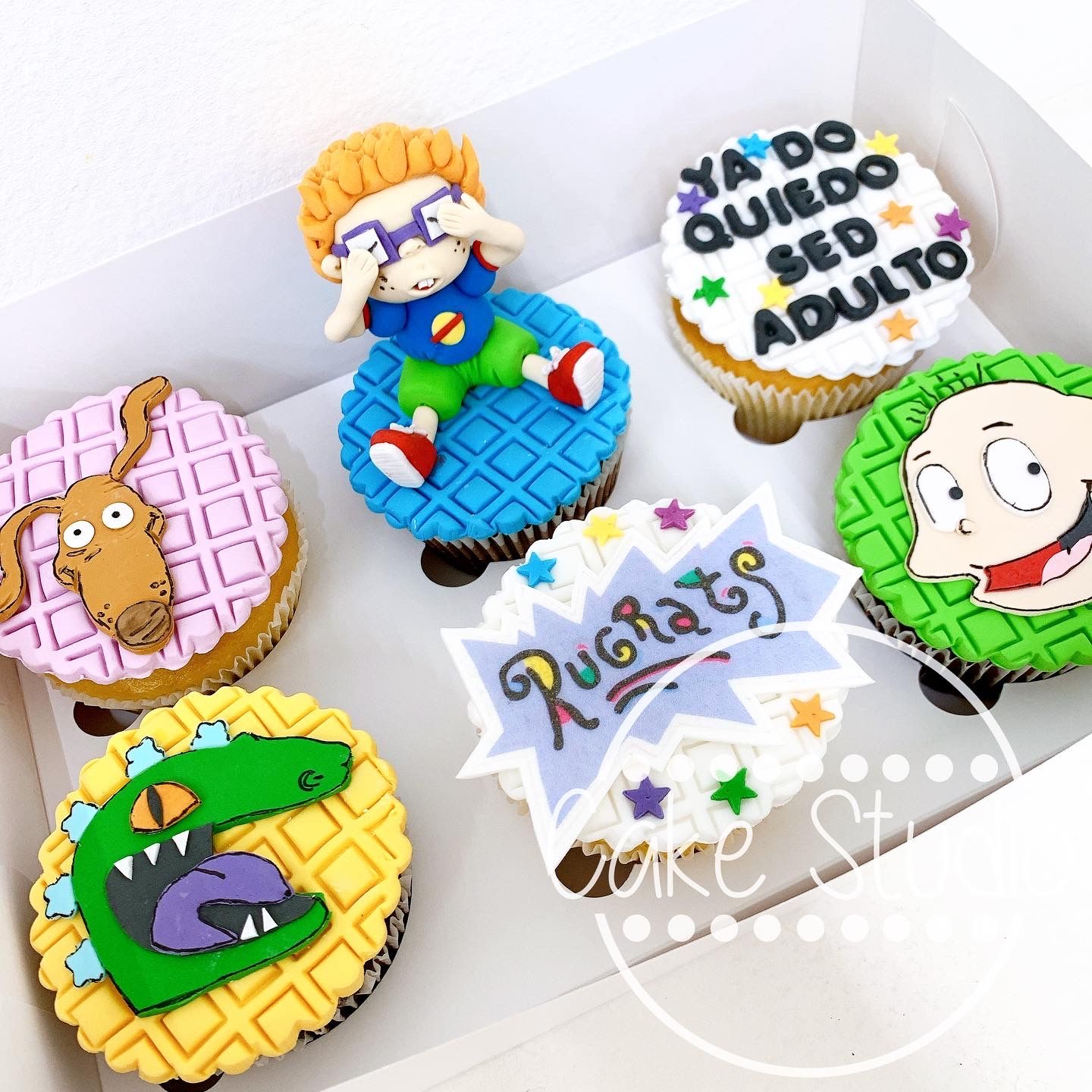 Caja 6 Cupcakes Personalizados - Fondant 2D_12