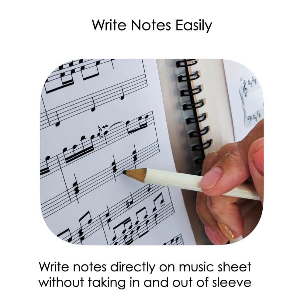 I'm A Happy Pianist Music Sheet Folder 4-Page Extended, A4 Size, 10 Sleeves, 40 Pages (5 Colours)_2