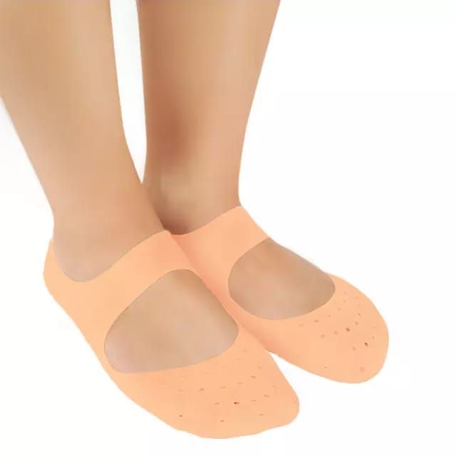 Chaussette silicone Chaussettes de pied anti-sèches, Silicone protéger les semelles talons_11