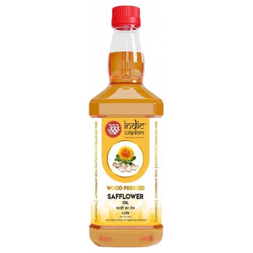 Wood Pressed Safflower Oil (Cold Pressed Extracted on Wood Churner) - 1 L_0