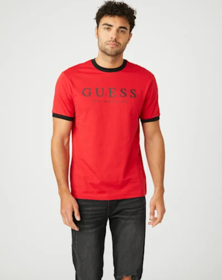 GUESS Red Logo T-Shirt_0