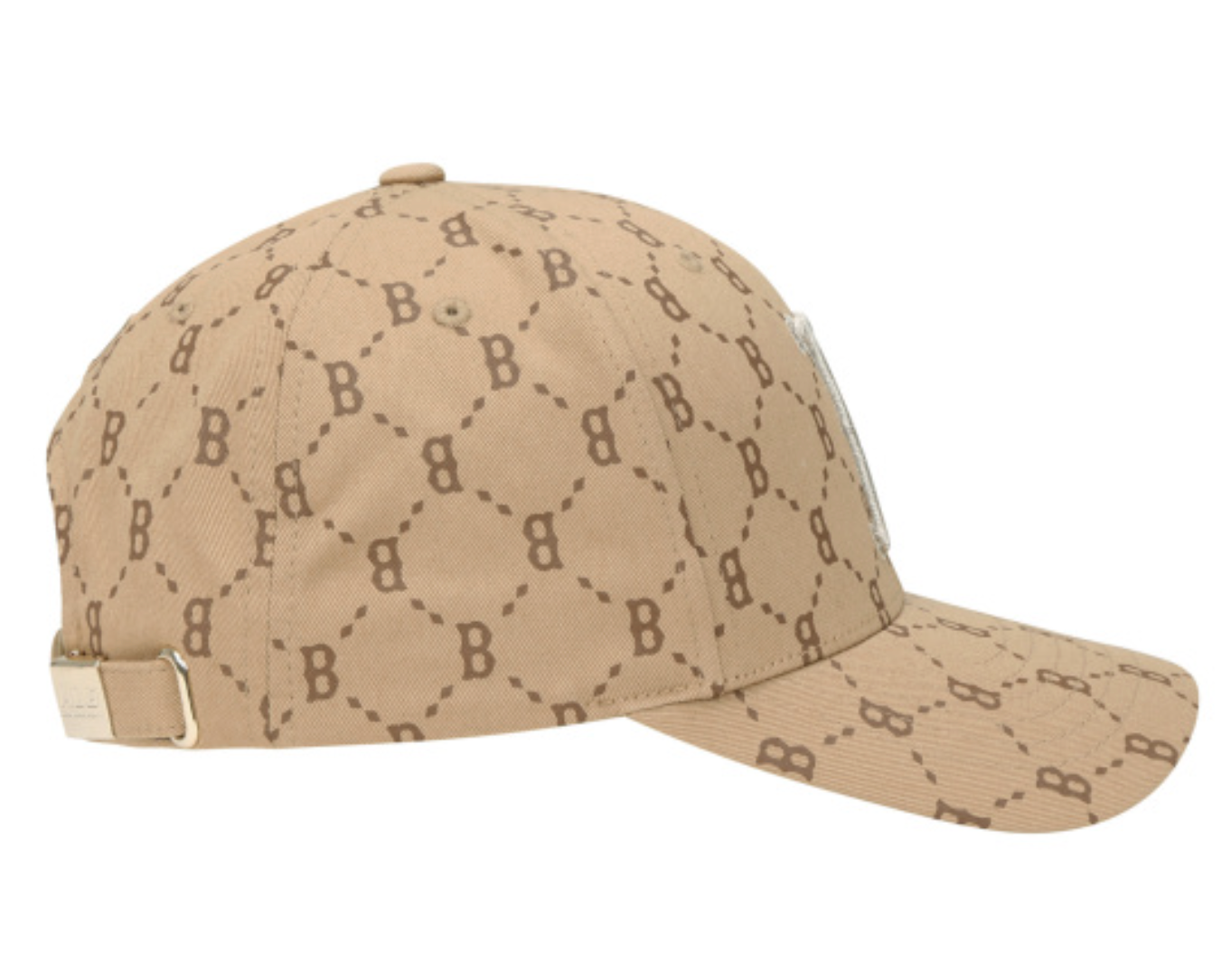 Diamond Monogram Curve Adjustment Cap Boston - CC31_1