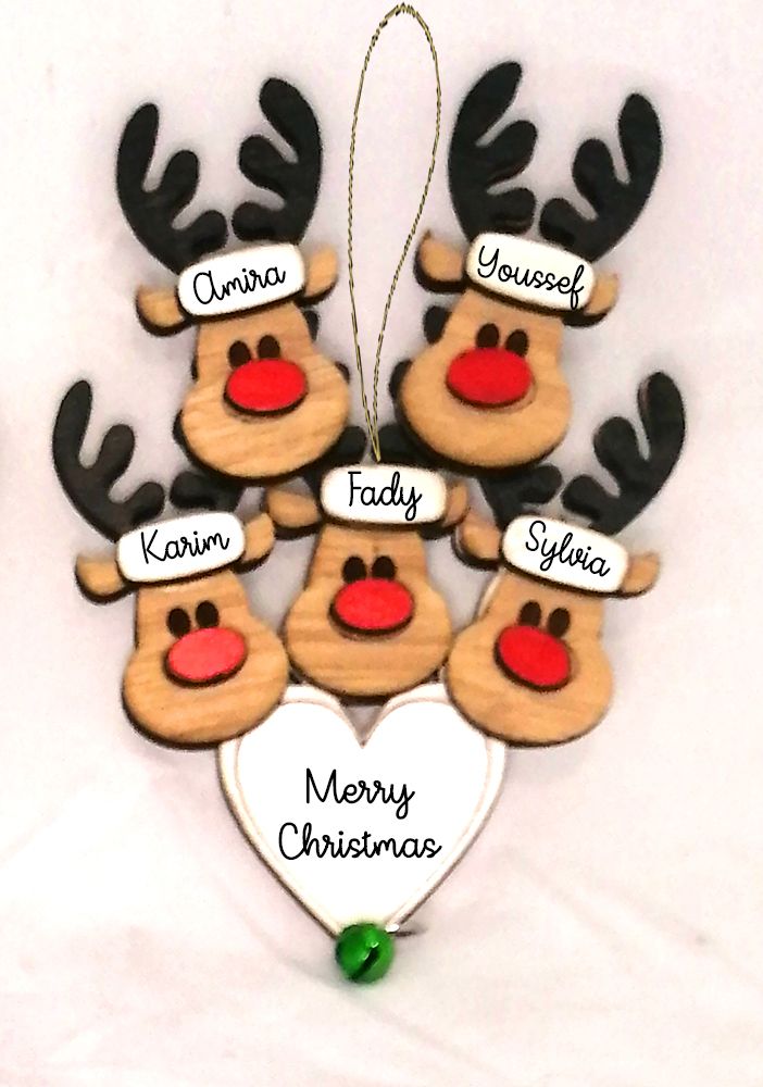 Personalized ornament - Reindeers_0