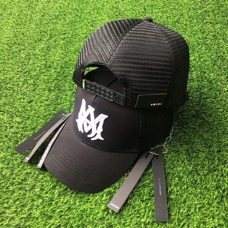 AMIRI CURVED PEAK BLACK AND WHITE LOGO_2