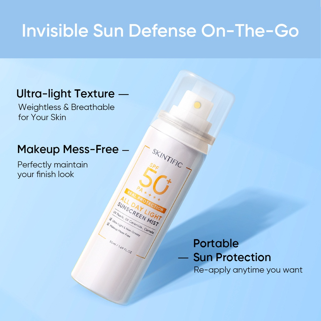 Skintific All Day Light Sunscreen Mist SPF50 PA++++_4