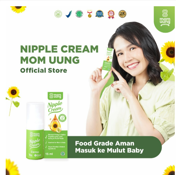 Mom Uung Nipple Cream Natural Ingredients / Krim Puting Lecet / Food Grade - Aman Untuk Bayi_0