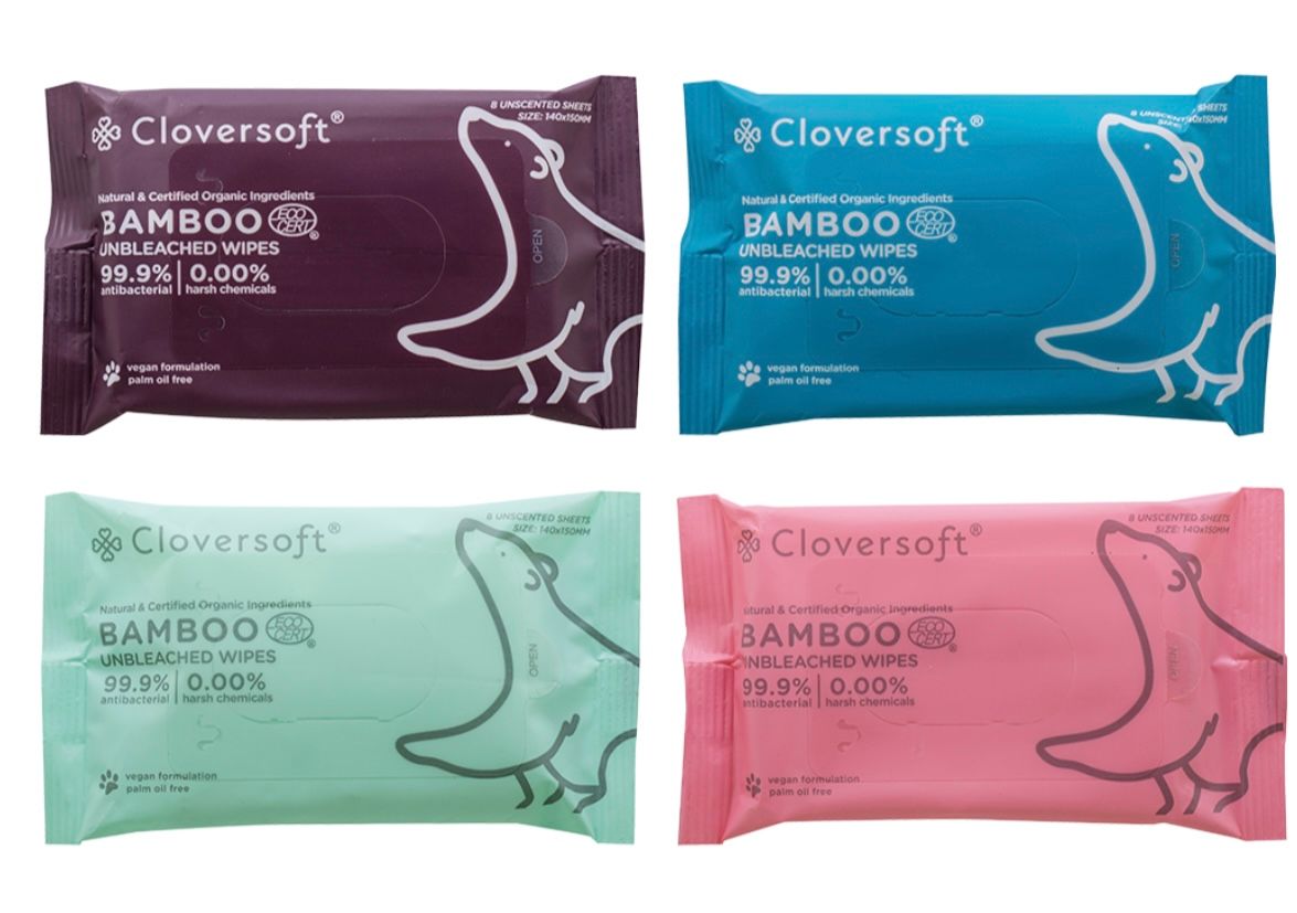 CloverSoft Petite Wipes (8 sheets per pack) (320 Packs)_0