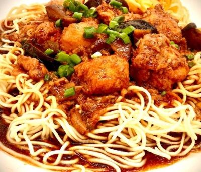 Mushroom Chicken Gravy Noodles_0