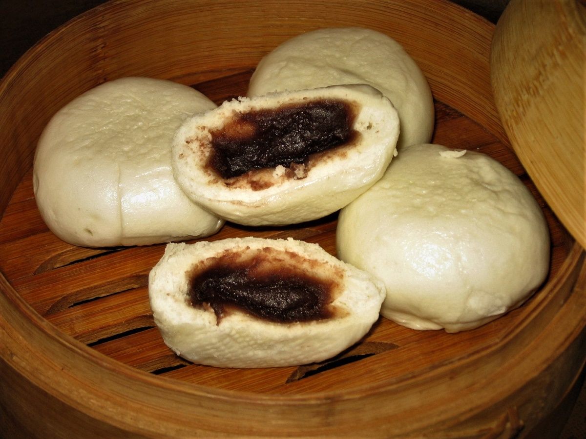 Red Beans Steamed Sweet Buns  红豆 馒头 ( 4 or 8 Pcs)_0