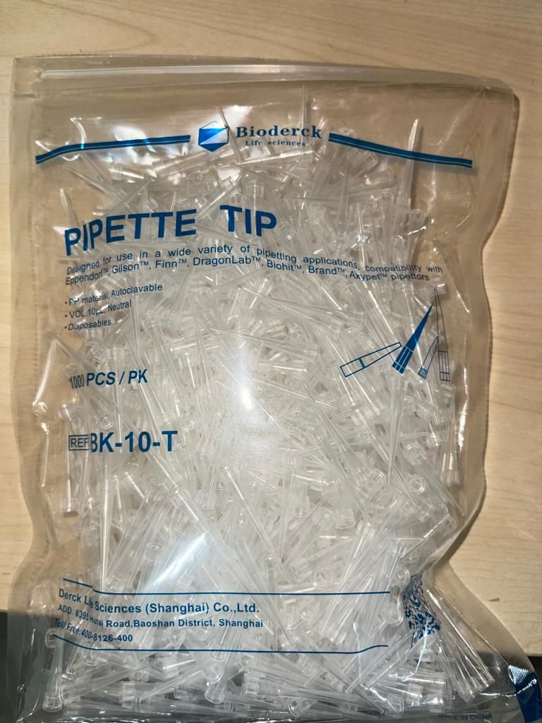 DISPOSABLE PIPETTE TIPS 10uL, NON-STERILE, AUTOCLAVE, DIAMETER: 5MM, LENGTH: 32MM (PACK OF 1000)_1