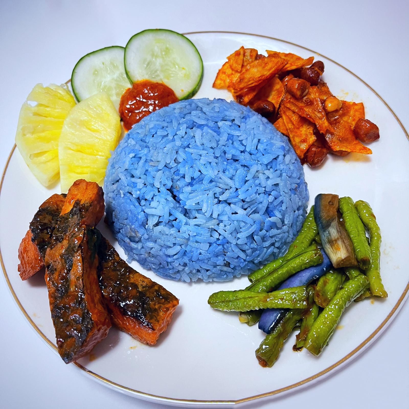 Nasi Lemak (Butterfly Pea Flowers)_0