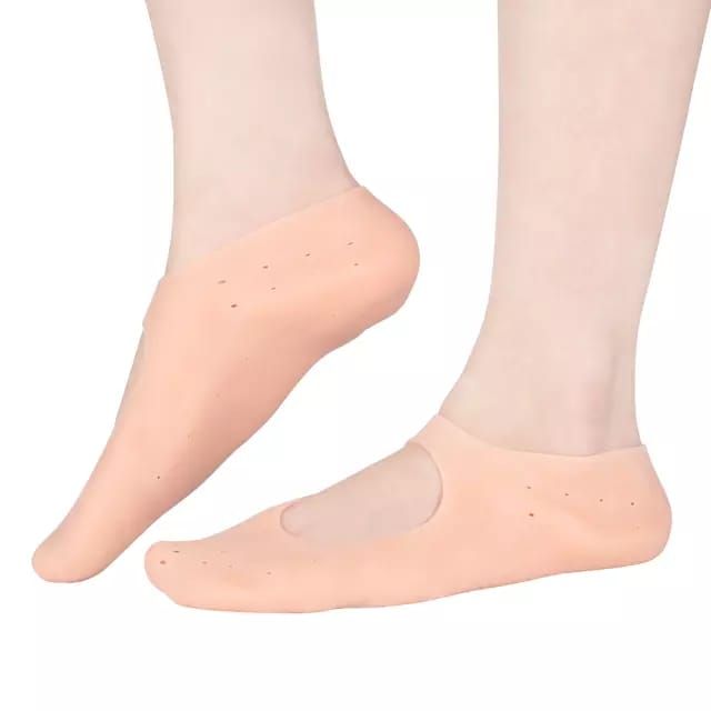 Chaussette silicone Chaussettes de pied anti-sèches, Silicone protéger les semelles talons_6