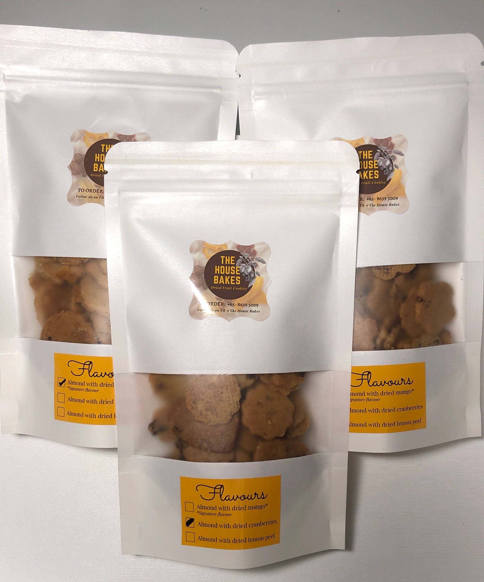 Cookie with almond nuts and lemon peel - Resealable bag of 100gm (3 BAGS)_0