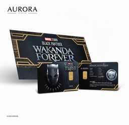 AURORA ITALIA (0.5g) 999.9 Marvel Black Panther: Wakanda Forever Limited Edition Gold Bar