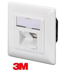 XS-0038-0348-2 (3M Volition 1 Port Faceplate Angled Type-White (VOL-FPUK-1K-45))