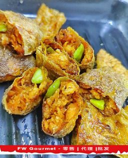 Vegetarian Sambal Petai Beancurd Roll 素𝒔𝒎𝒃𝒂𝒍臭豆腐皮卷