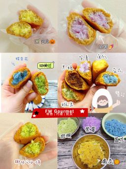 Healthy Colorful Coconut Slice Biscuit 五色蔬果汁椰丝公仔饼