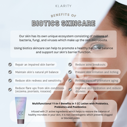 Klarity CC Lotion Infused with Pre, Pro and Postbiotics 30/100ml