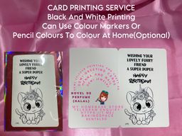 Greeting Card Black & White Printing Service (A5 Size)