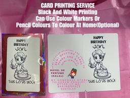Greeting Card Black & White Printing Service (A5 Size)