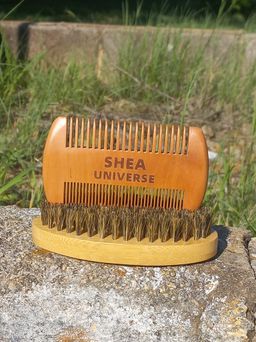 Beard brush and comb set