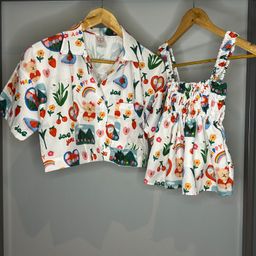 Cute Printed Shirt - Rainbow Heart