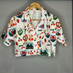 Cute Printed Shirt - Rainbow Heart