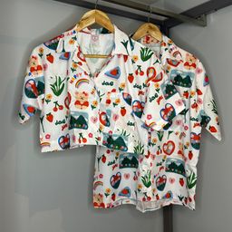 Cute Printed Shirt - Rainbow Heart