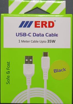ERD UC-60 Black Type-C Data Cable With GST Bill