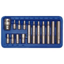 VOREL SCREWDRIVER BIT SET HEX H4 - H12 15PCS