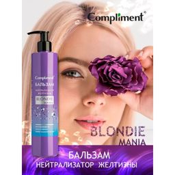 Soch uchun balzam Compliment Blondie Mania "Sariqlikni neytrallashtiruvchi", 330 ml