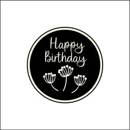 10 tag refill - Botanical design black English 