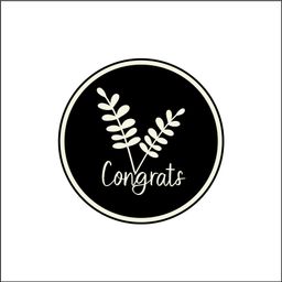 10 Tags refill Congrats Botanical Black