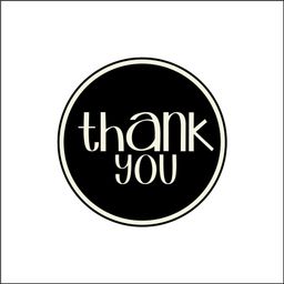 10 Tags refill Thank you Funky Black 