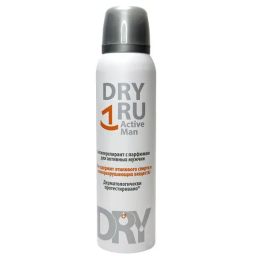 DRY RU Active Men faol erkaklar aeratsiyasi uchun parfyum bilan antiperspirant. 150 ml